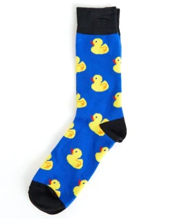 Organic Cotton Hanging Sloth Dress Socks in Navy