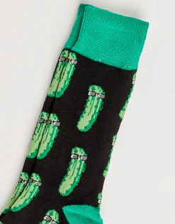 Organic Cotton Hanging Sloth Dress Socks in Navy