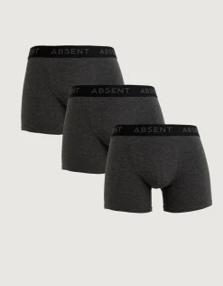 Organic Cotton 3 Pack Boxers in Charcoal