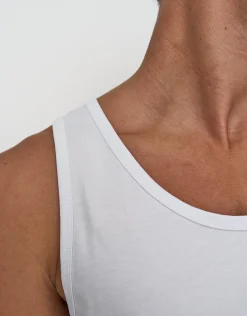 Organic Relax Fit Singlet in White