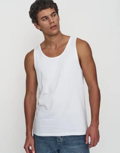 Organic Relax Fit Singlet in White