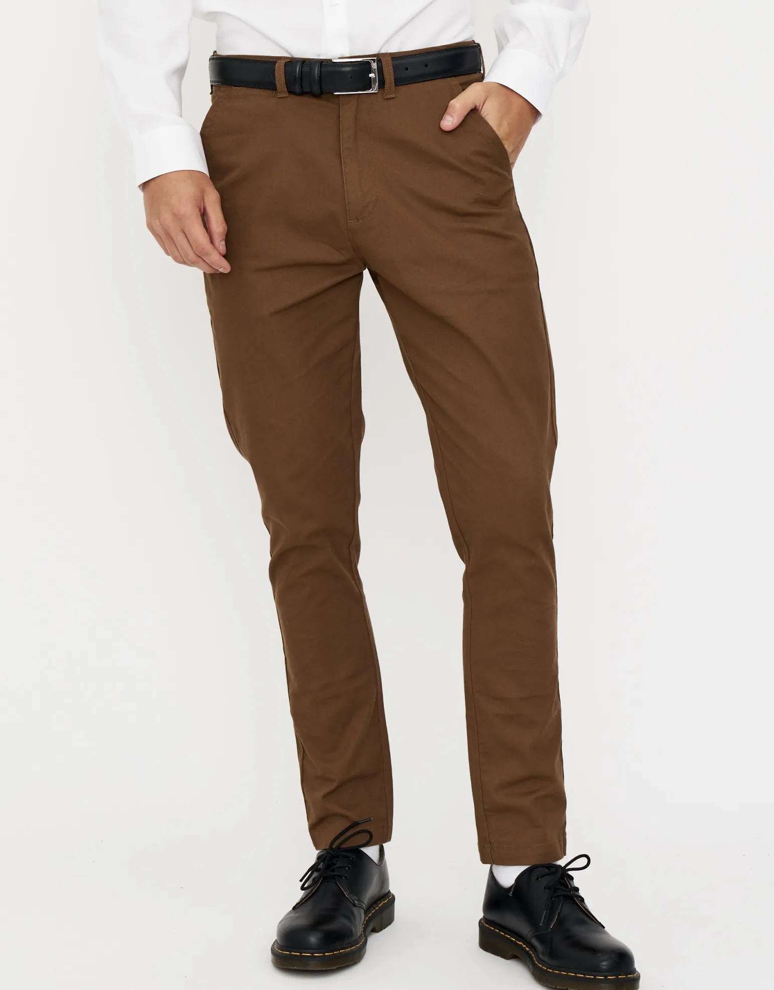 Organic Tapered Fit Chinos in Stone 002