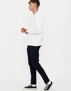Organic Tapered Fit Chinos in Charcoal 002