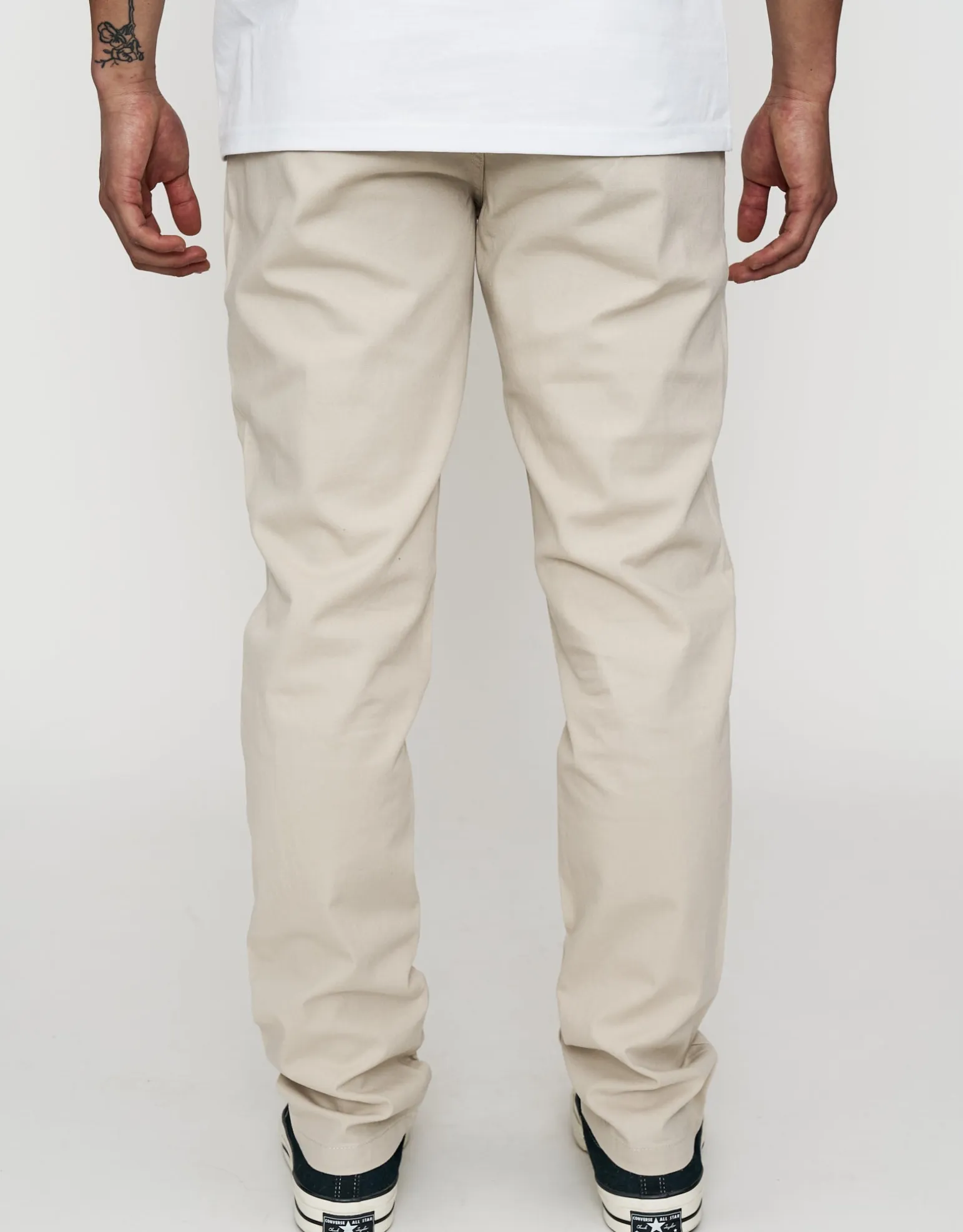 Organic Tapered Fit Chinos in Charcoal 002