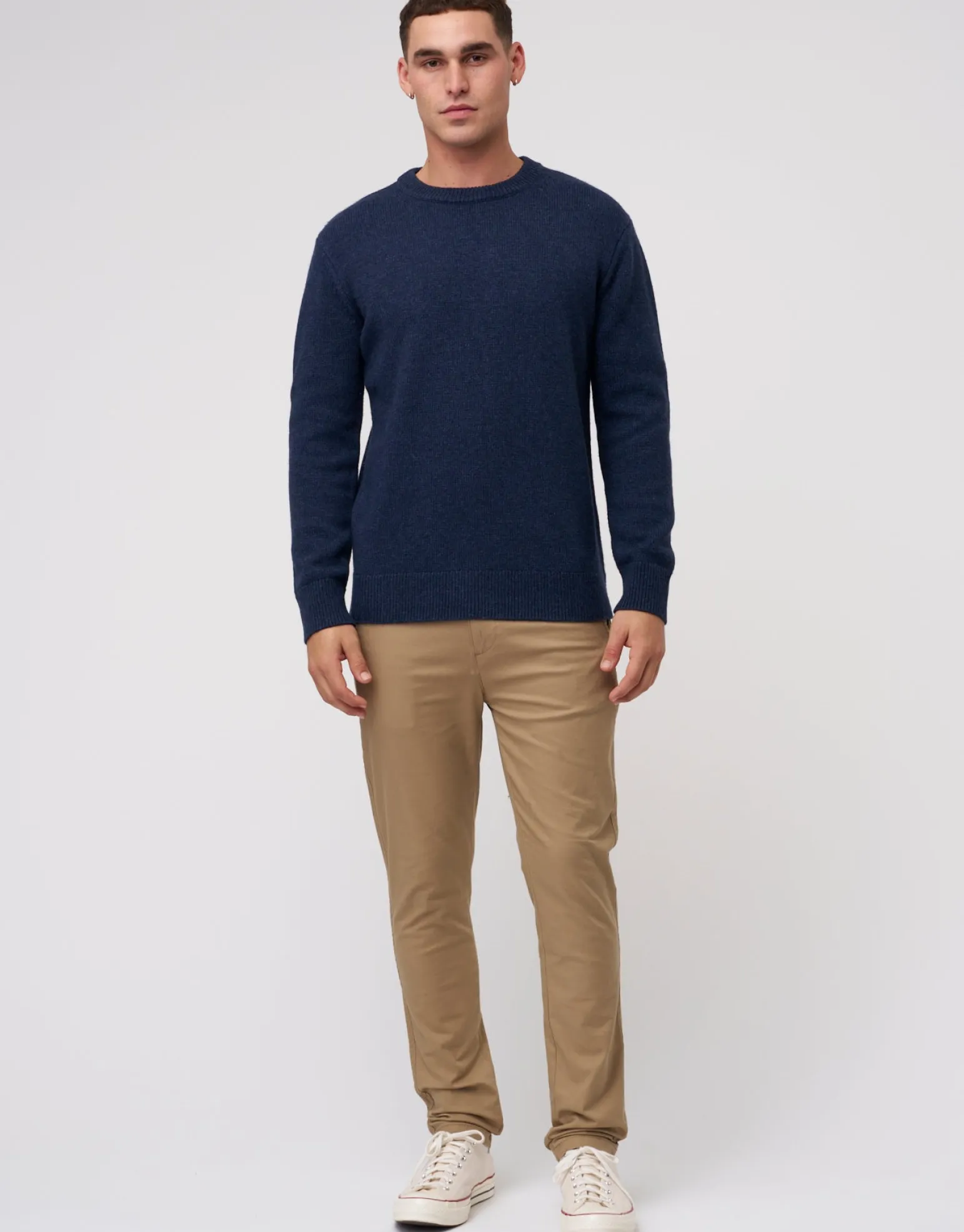 Organic Tapered Fit Chinos in Charcoal 002