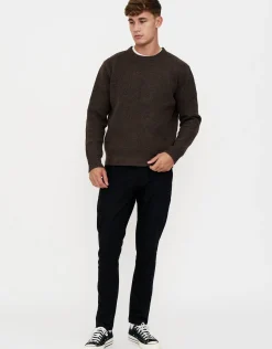 Organic Tapered Fit Chinos in Charcoal 002