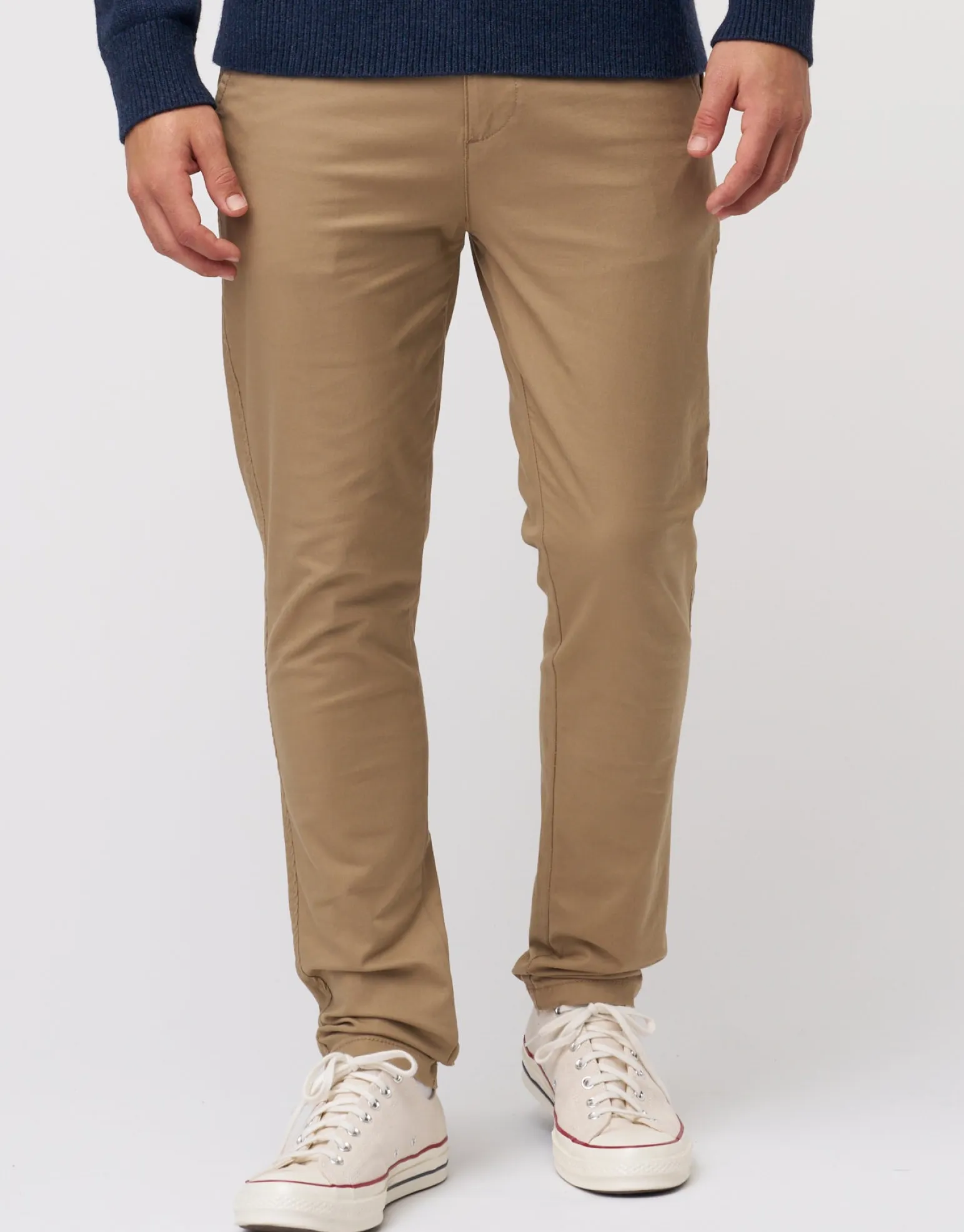 Organic Tapered Fit Chinos in Charcoal 002
