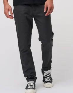 Organic Tapered Fit Chinos in Charcoal 002