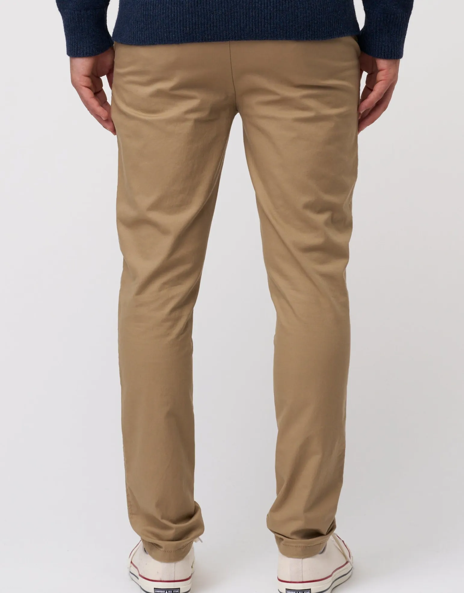 Organic Tapered Fit Chinos in Charcoal 002