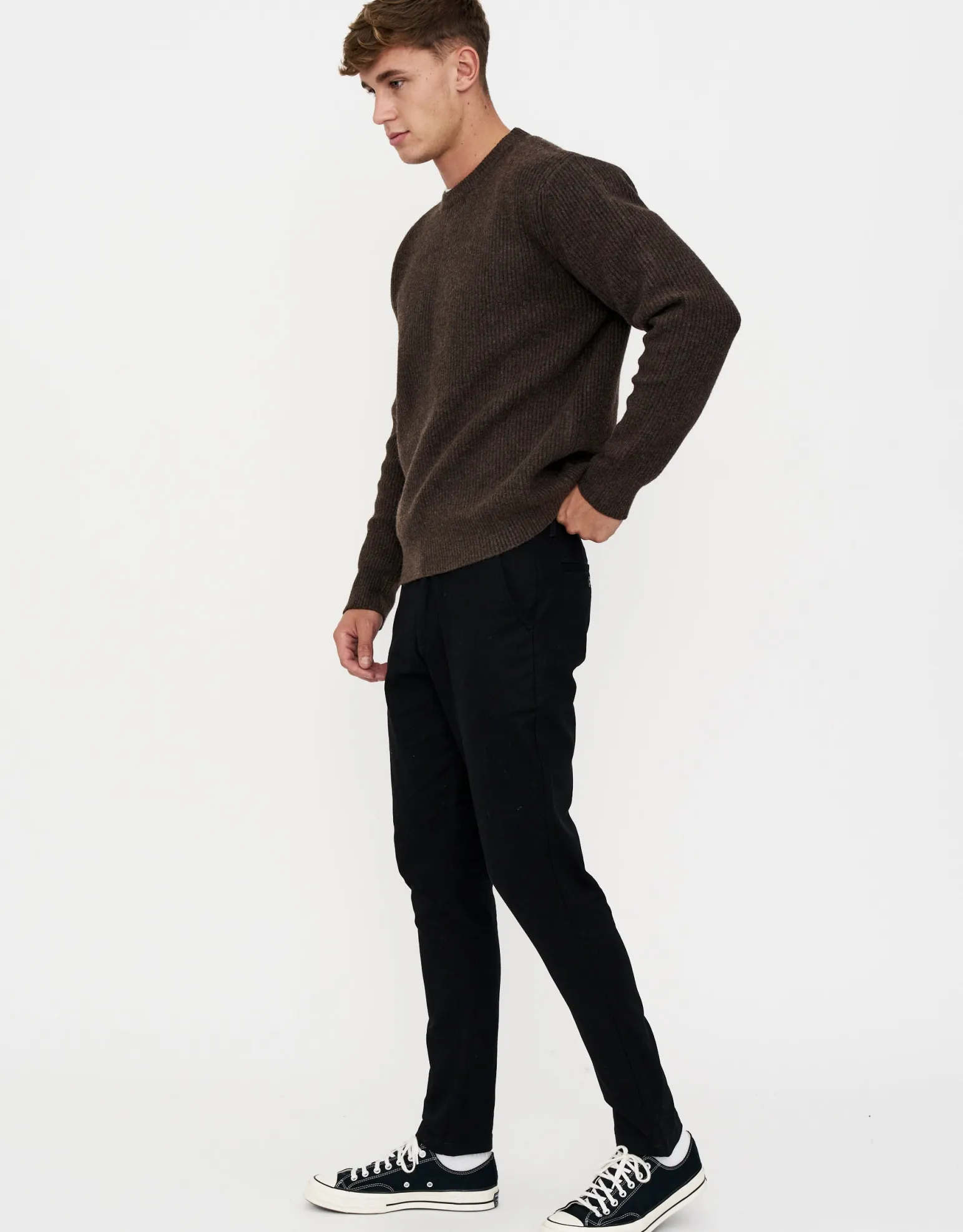 Organic Tapered Fit Chinos in Tan