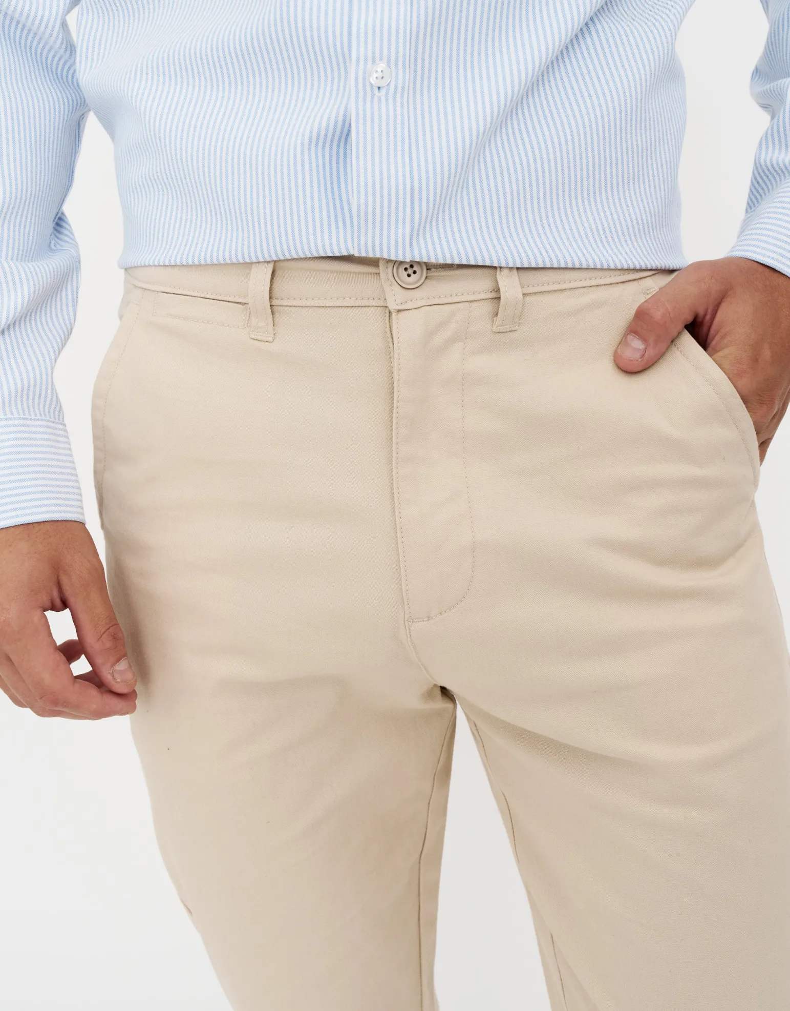 Organic Tapered Fit Chinos in Tan