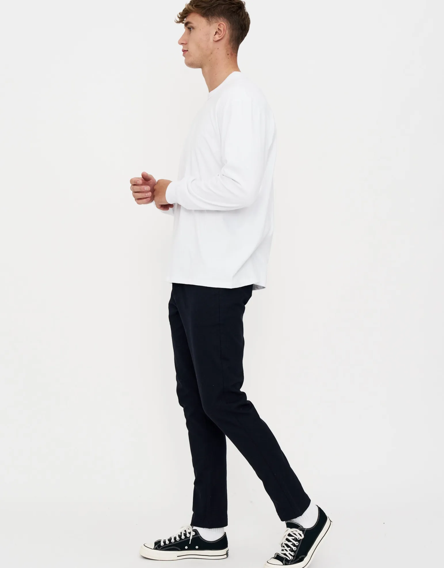 Organic Tapered Fit Chinos in Stone
