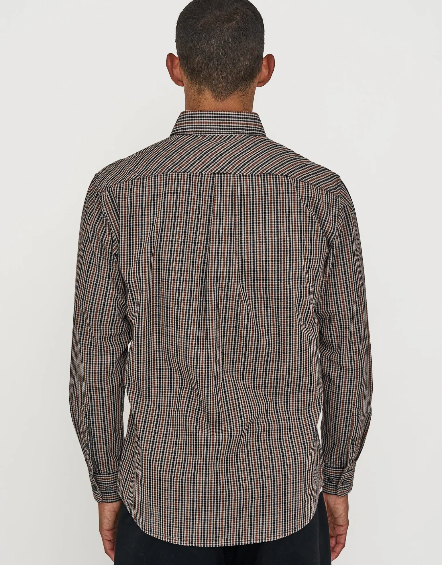 Over Check Long Sleeve Shirt in Multi