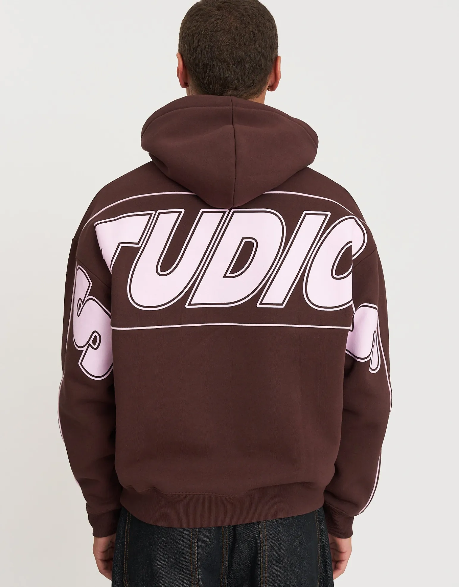 Overlock Oversized Cropped Hoodie in Alloy Grey