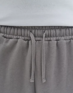 Overlock Wide Leg Track Pants in Alloy Grey