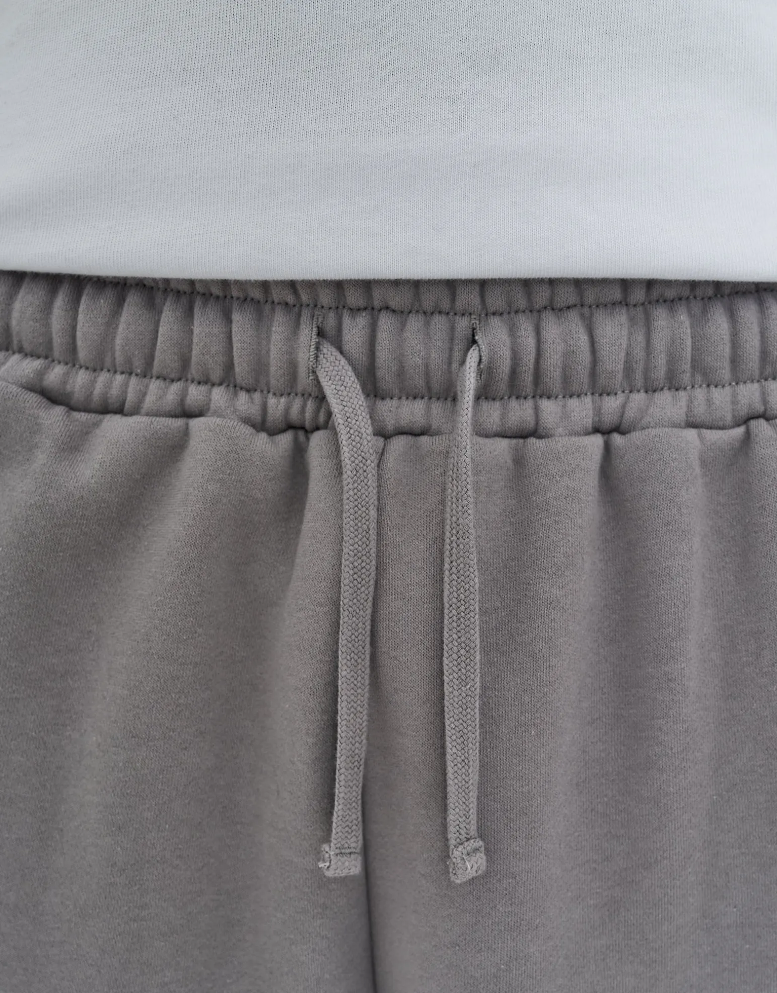 Overlock Wide Leg Track Pants in Alloy Grey