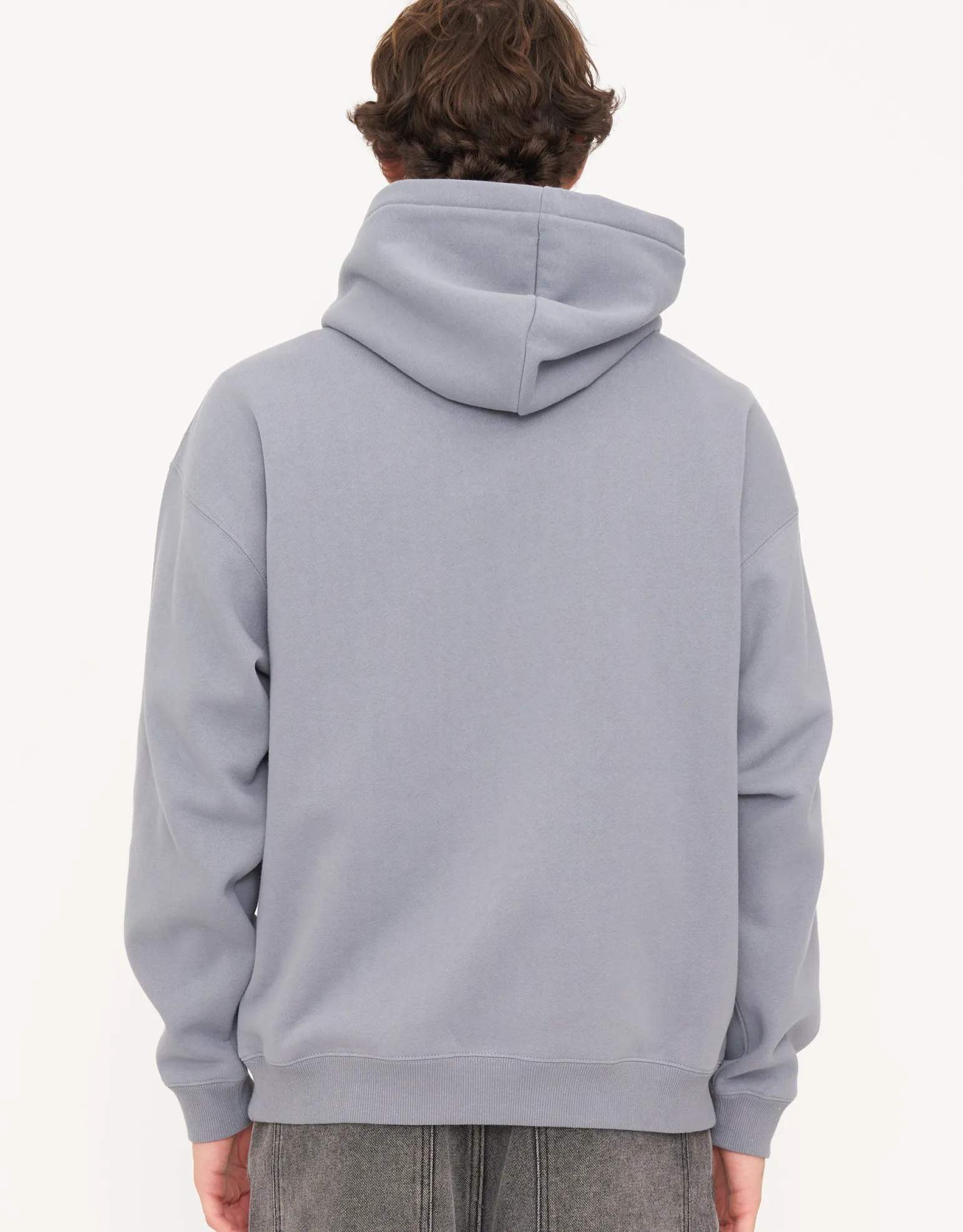 Oversized Heavyweight Plain Hoodie in Ivy