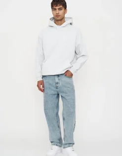 Oversized Heavyweight Plain Hoodie in Black