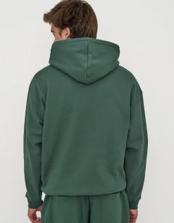 Oversized Heavyweight Plain Hoodie in Black