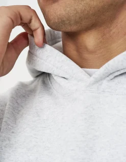 Oversized Heavyweight Plain Hoodie in Black