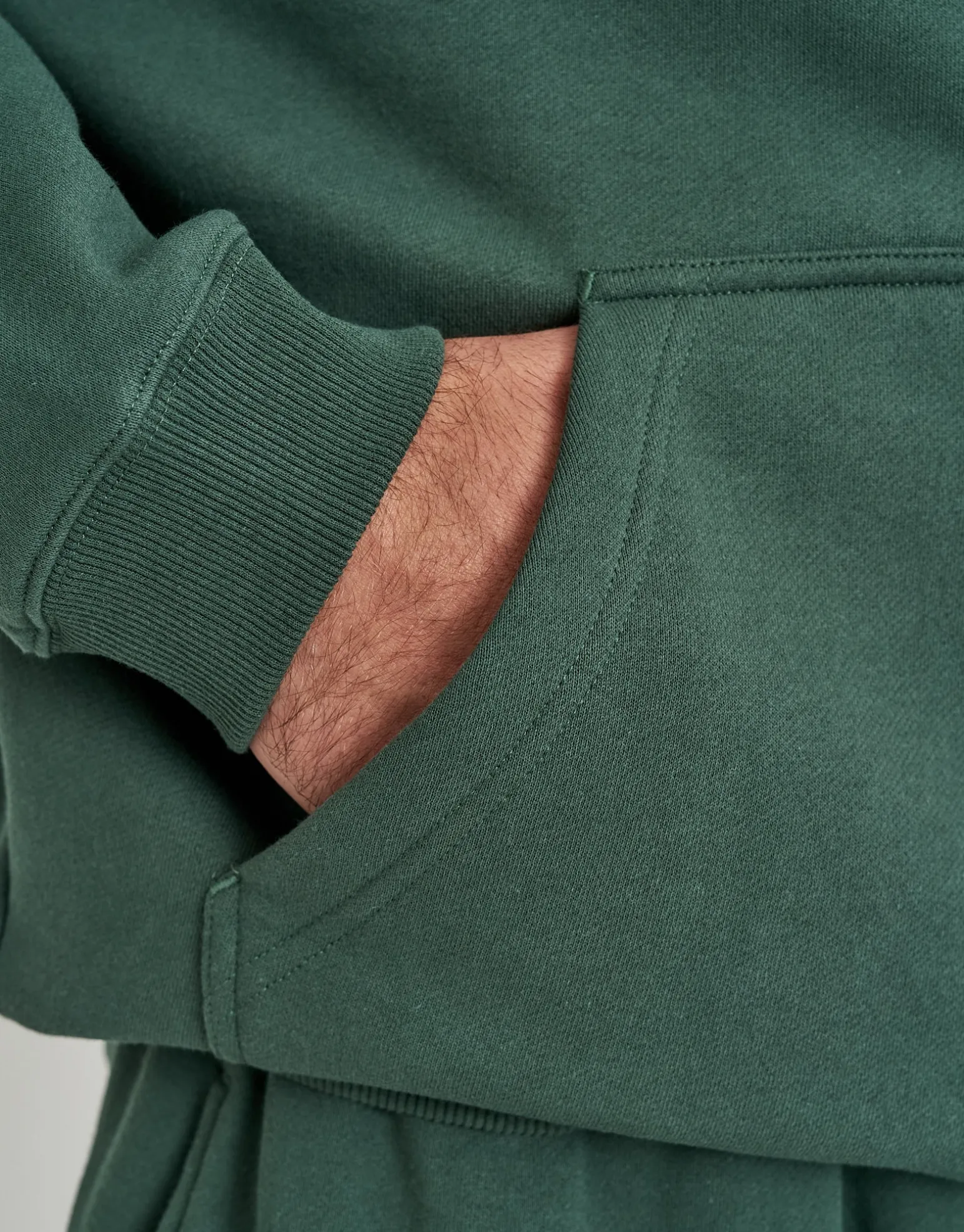 Oversized Heavyweight Plain Hoodie in Moon
