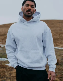 Oversized Heavyweight Plain Hoodie in Espresso Brown