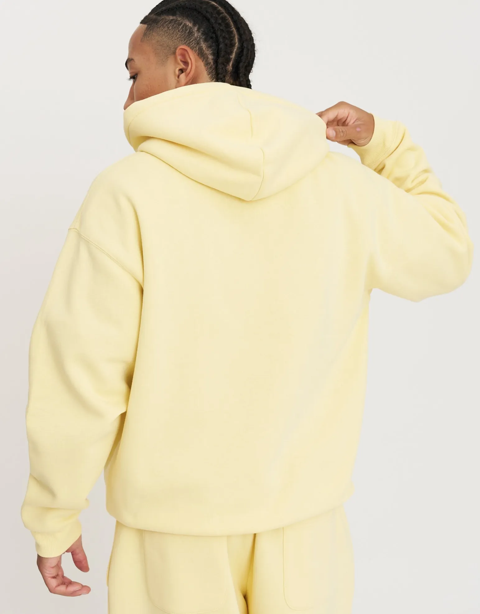 Oversized Heavyweight Plain Hoodie in Slate
