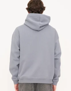 Oversized Heavyweight Plain Hoodie in Slate