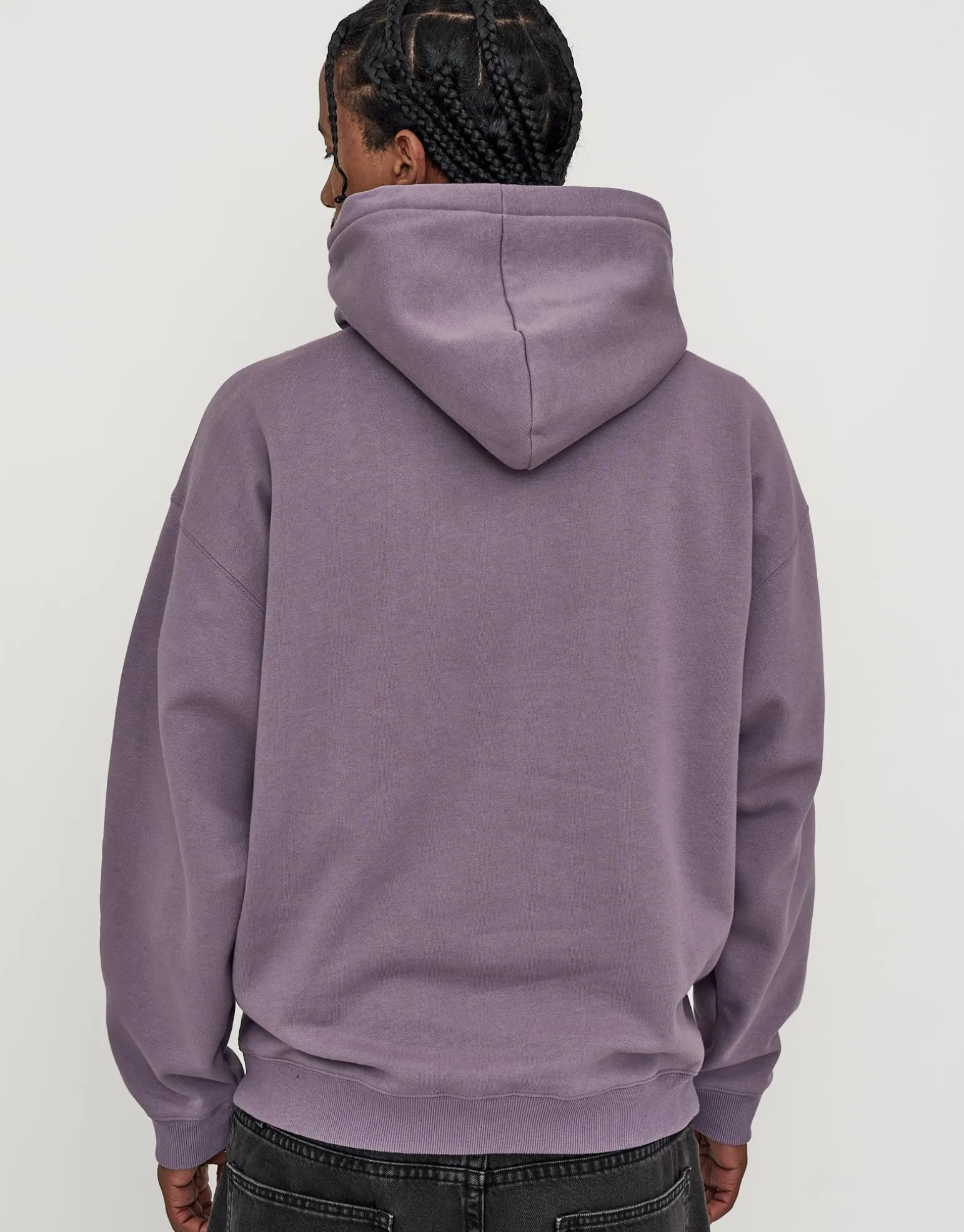 Oversized Heavyweight Plain Hoodie in Slate
