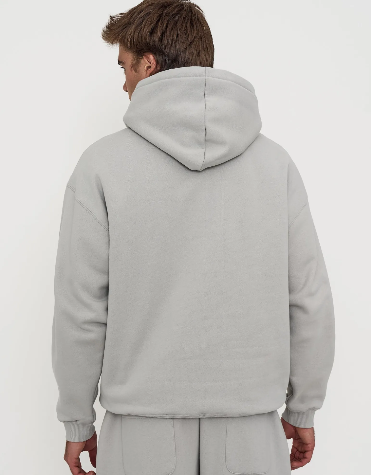 Oversized Heavyweight Plain Hoodie in Slate
