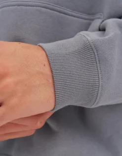 Oversized Heavyweight Plain Hoodie in Slate