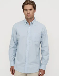 Oxford Stretch Long Sleeve Shirt in White