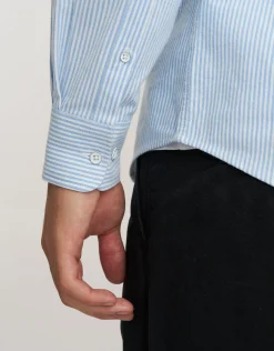 Oxford Stretch Long Sleeve Shirt in Burgundy