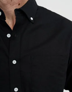 Oxford Stretch Long Sleeve Shirt in Navy