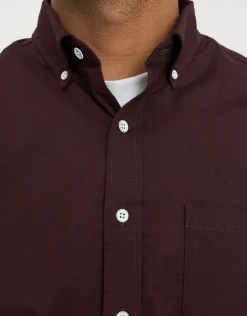Oxford Stretch Long Sleeve Shirt in Navy