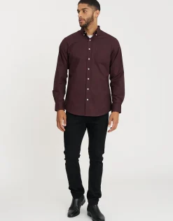 Oxford Stretch Long Sleeve Shirt in Lt Blue