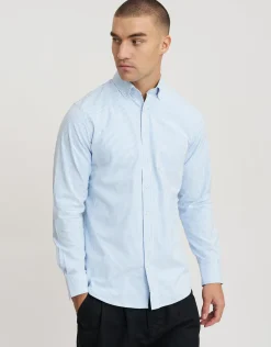 Oxford Stretch Long Sleeve Shirt in Black