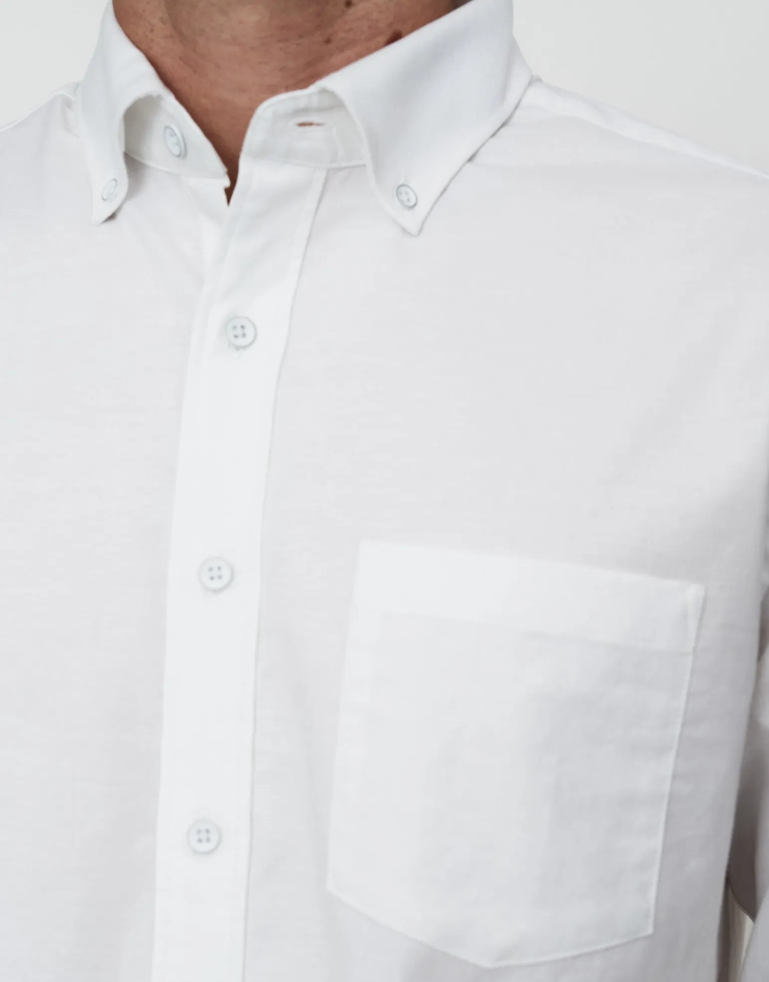 Oxford Stretch Long Sleeve Shirt in Black