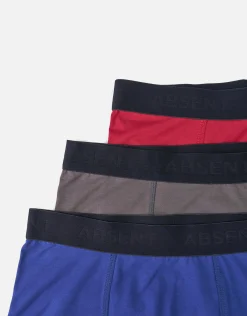 3 Pack Mixed Plain Boxers in Black/moss/navy