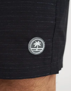 Palm Badge Swim Shorts in Black