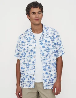 Palm Short Sleeve Shirt in Optical White