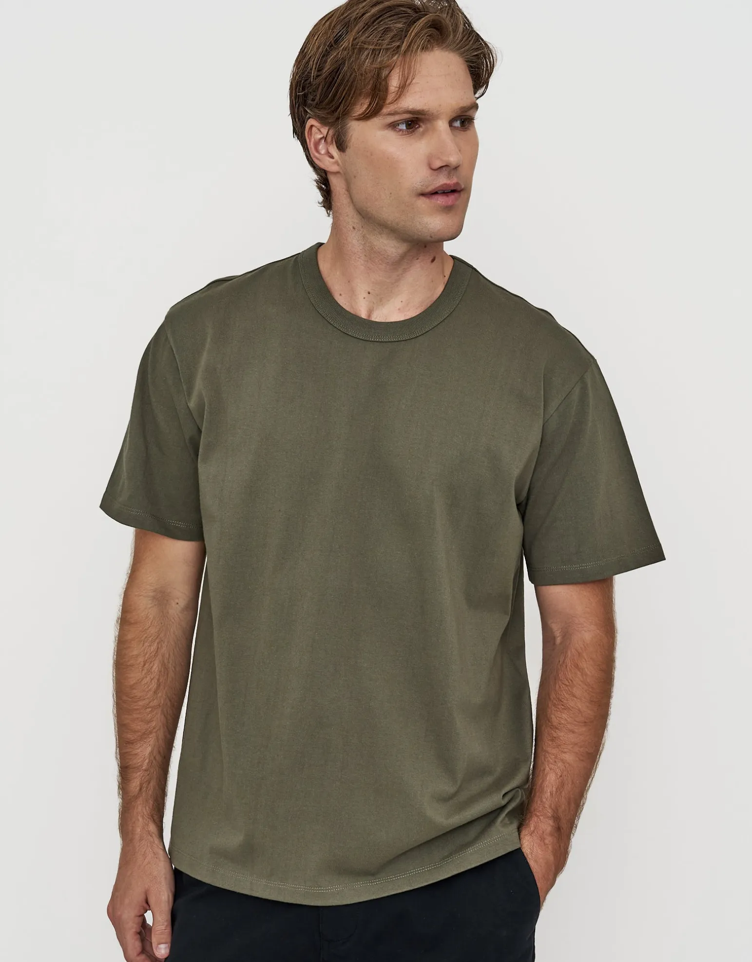 Perfect Relaxed Fit T Shirt in Solid Black