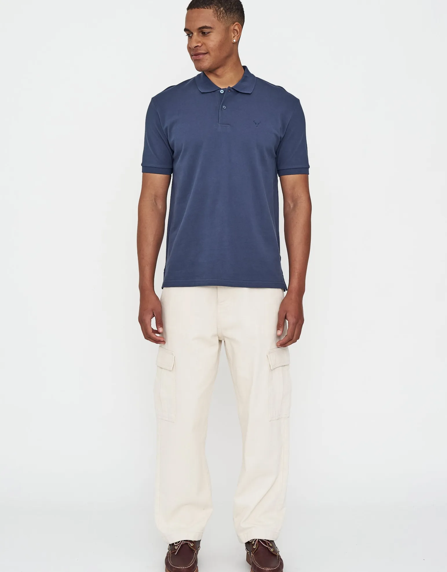 Pique Short Sleeve Polo in Black