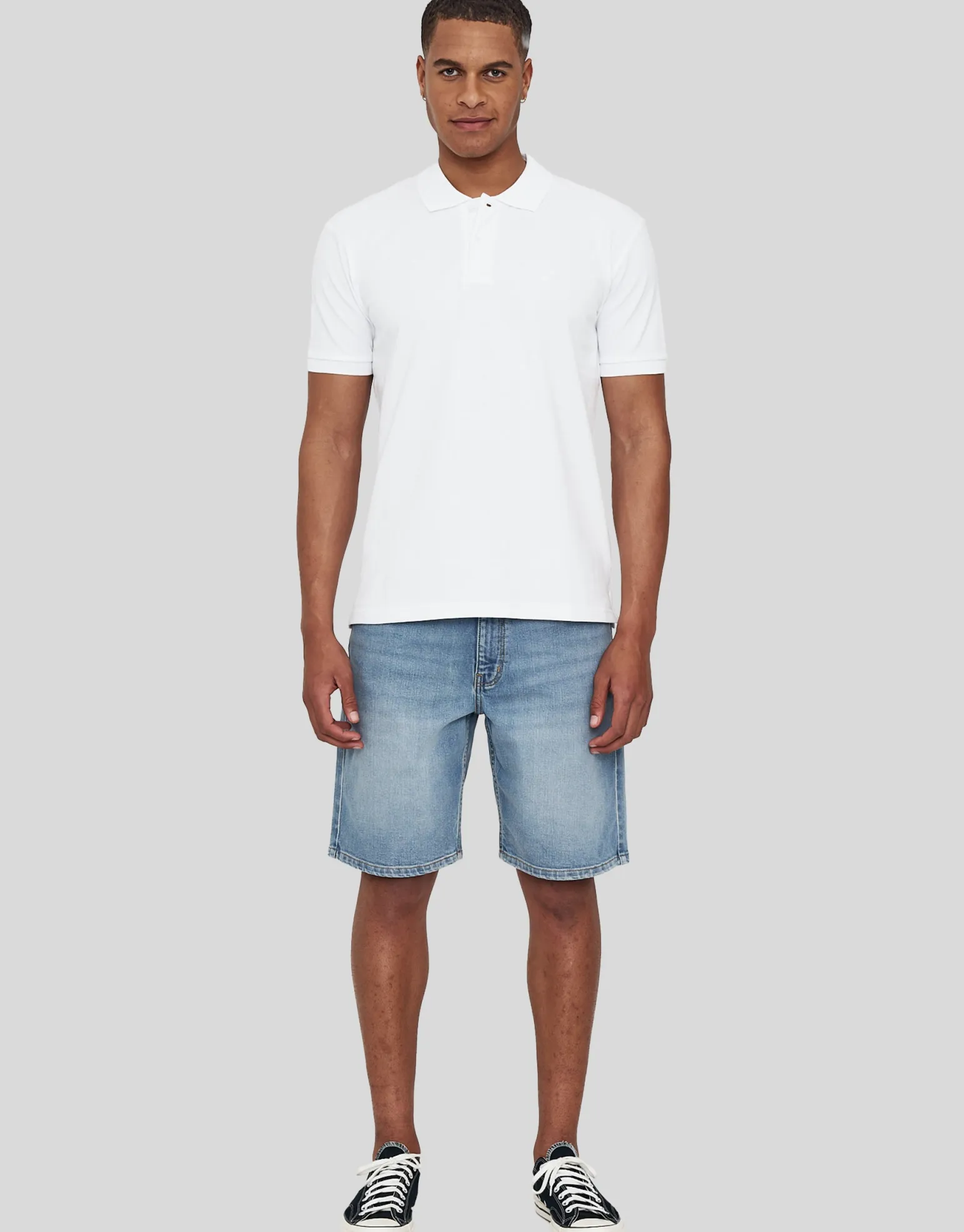Pique Short Sleeve Polo in Black