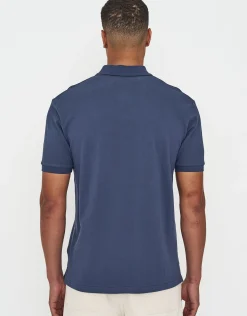 Pique Short Sleeve Polo in Blue Mist