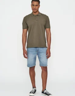 Pique Short Sleeve Polo in Midnight Blue