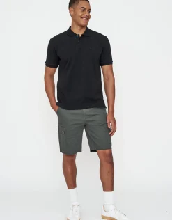 Pique Short Sleeve Polo in White