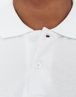 Pique Short Sleeve Polo in White