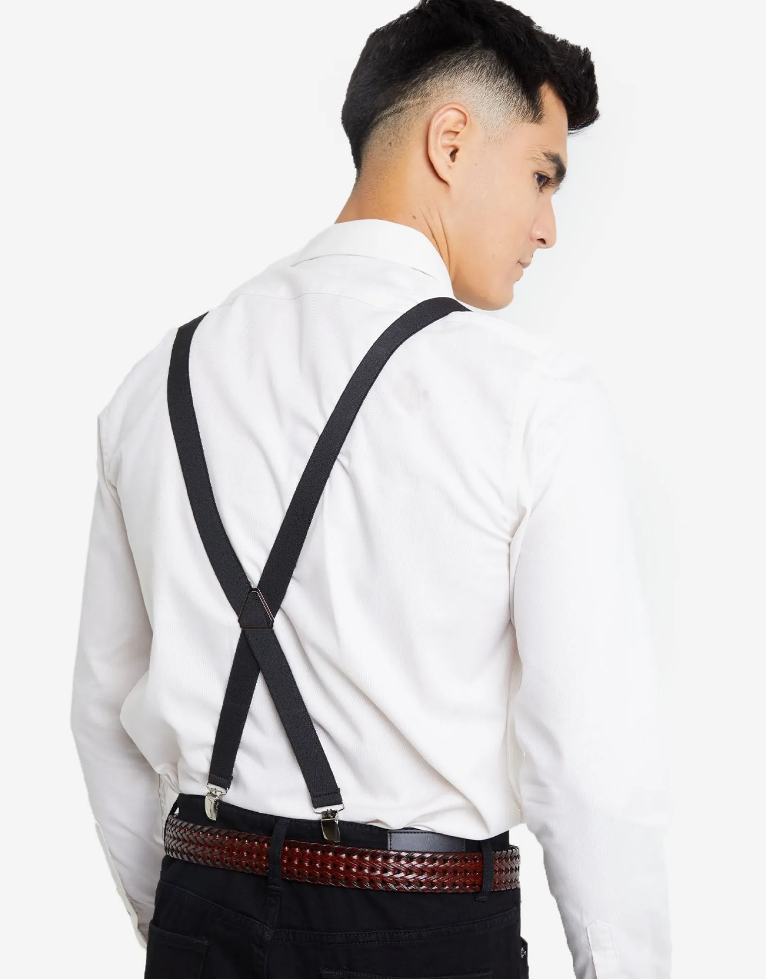 Plain Formal Suspenders in Black