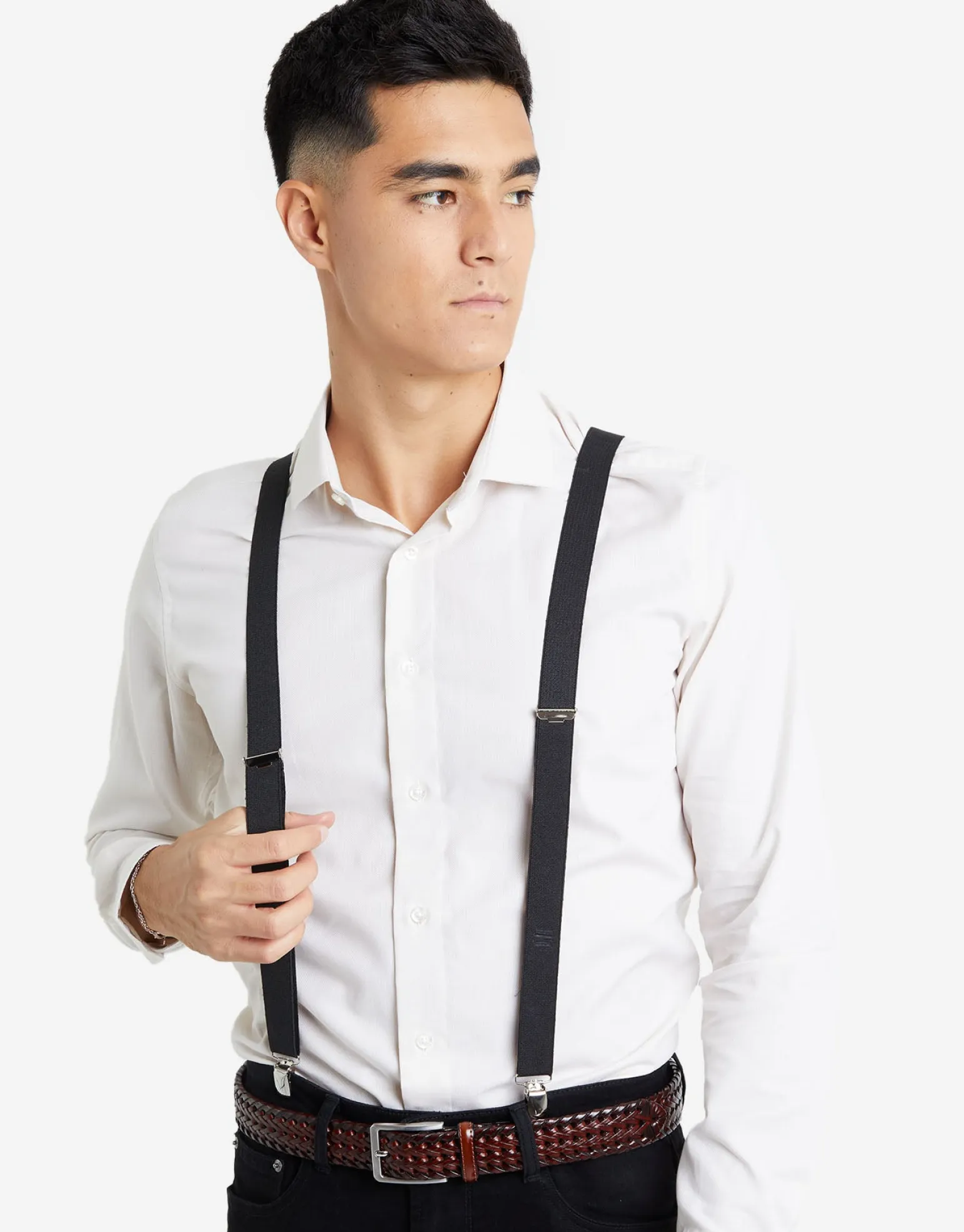 Plain Formal Suspenders in Black